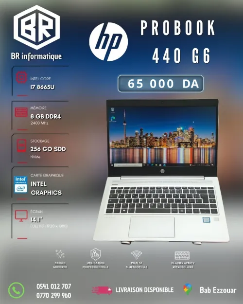 HP PROBOOK 440 G6 INTEL CORE I7 8665U 8GB 256GB SSD 14,1 FULLHD IPS
