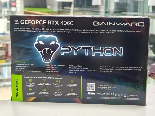 GAINWARD PYTHON II GEFORCE RTX 4060 8GB GDDR6 NEUF SOUS EMBALLAGE 