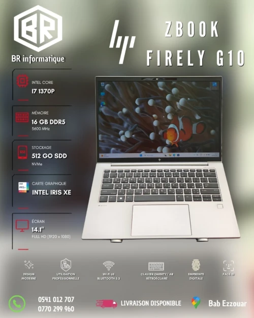 HP ZBOOK FIREFLY G10 INTEL CORE I7 1370P 16GB 512GB SSD NVME 14,1 FULLHD+