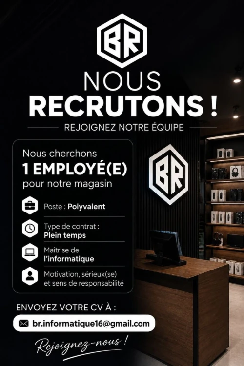 Offre emploi Employé polyvalent en informatique