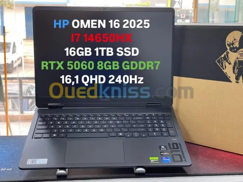 HP OMEN 16-AM000TX I7 14650HX 16GB 1TB SSD RTX 5060 8GB 16,1 QHD 240Hz NEUF SOUS EMBALLAGE 