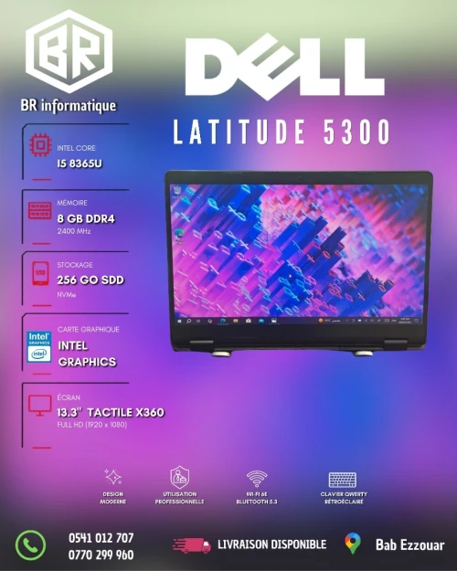 DELL LATITUDE 5300 2-IN-1 INTEL CORE I5 8365U 8GB 256GB SSD 13,3 FULLHD TACTILE X360