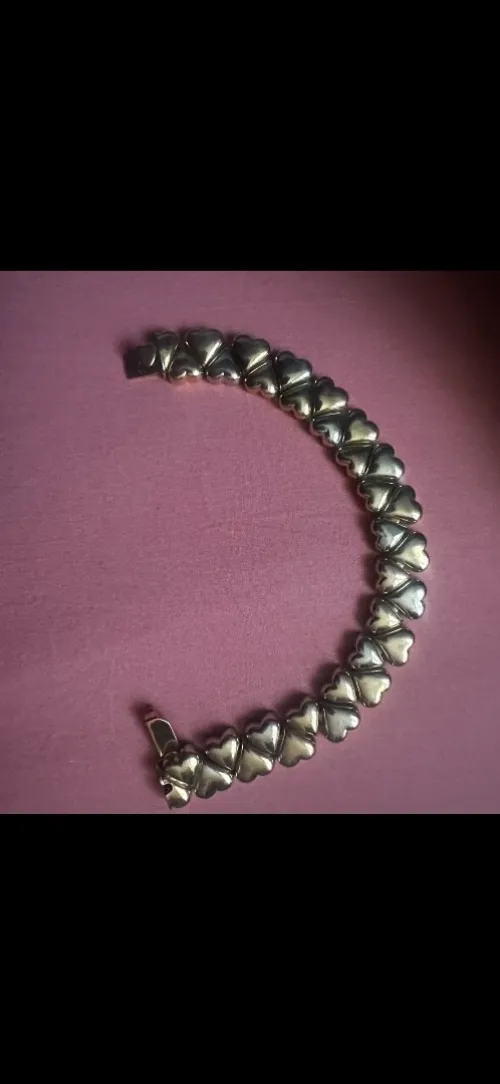 Bracelet Double. Cœur , or 18. Kara.  