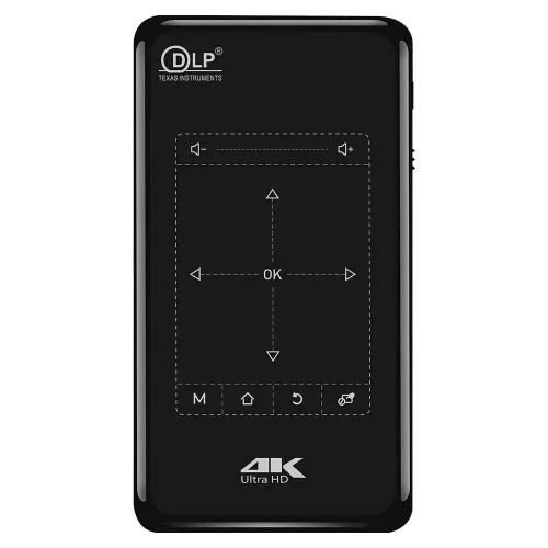 Mini data show home cinéma DLP intelligent 4K HD Android WiFi Bluetooth (avec batterie)