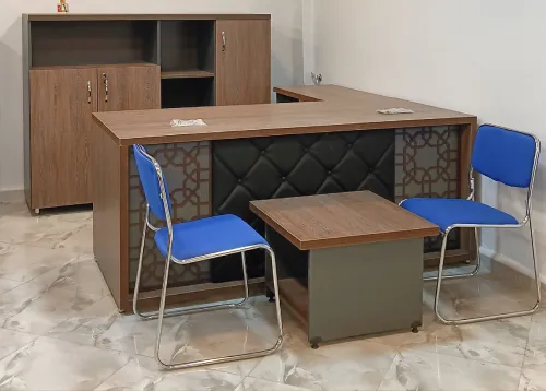 Ensemble de bureau 180m (avec retour de bureau + bahut moderne + table basse)