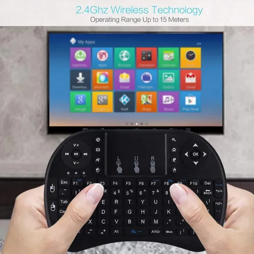 لوحة مفاتيح لاسلكية مع ماوس مدمج يعمل باللمس Mac tech mini keyboard - Bluetooth