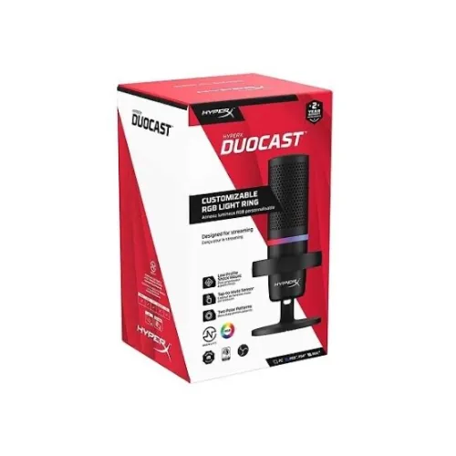 HyperX DuoCast Microphone USB Éclairage RGB