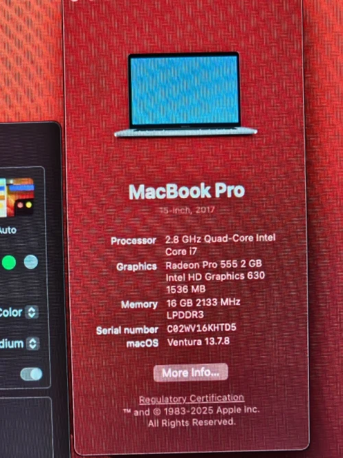 MacBook Pro Touch Bar 2017