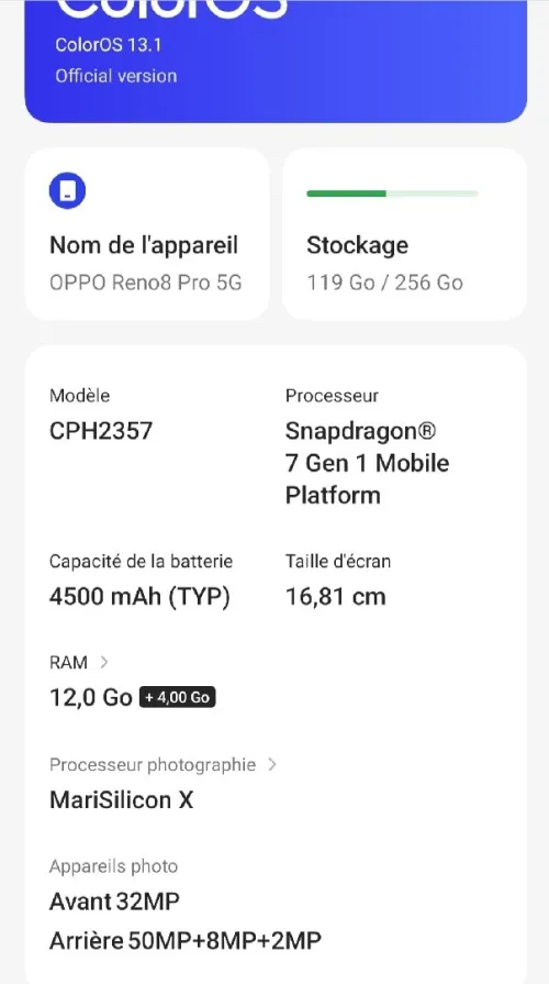 Oppo Reno 8 pro 5g