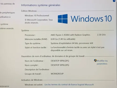 HP PROBOOK 445 G7 / RAYZEN 5 4500 / 8G / 256 SSD /14 FHD