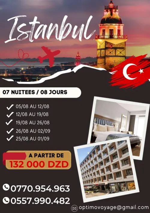 Voyage organisée ISTANBUL été 2025