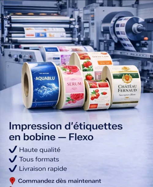 Impression étiquettes professionnelles bobine