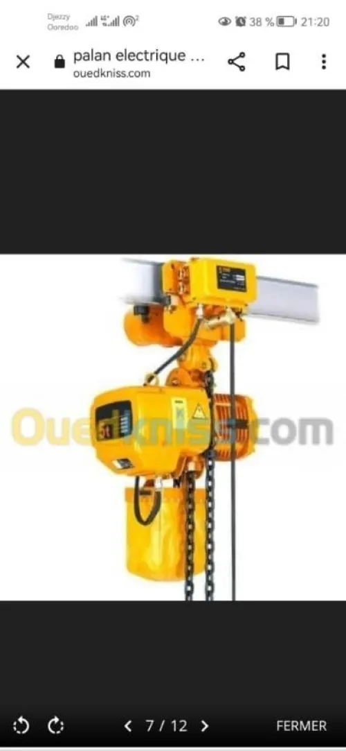 Monte charge 3 tonne / monte charge 5 tonne /  palan a chaine eleqtrique 