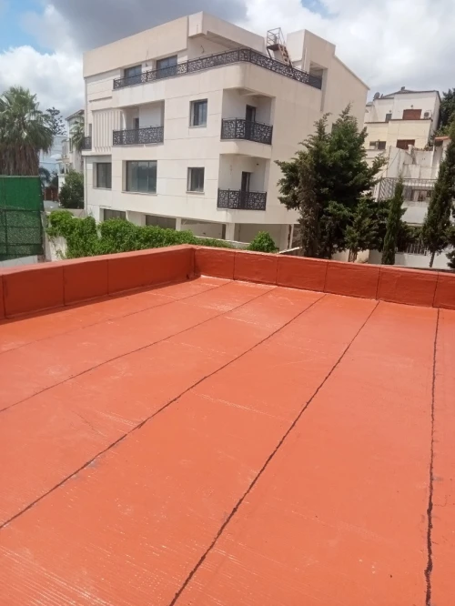 chape et membrane goudronne