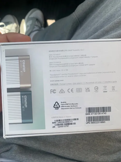 Adaptateur Thunderbolt 3 to 10GBE 