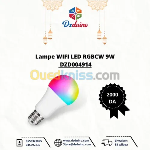 Lampe WIFI LED RGBCW 9W