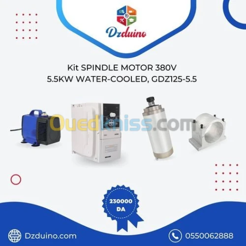 KIT - WATER COOLED 220V / 3KW SPINDLE - GDZ100-3, ER20