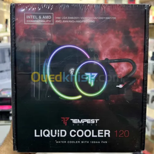 TEMPEST LIQUID COOLER 120 - WATERCOOLING RGB - RADIATEUR 120mm - PWM - INTEL & AMD - BLACK 
