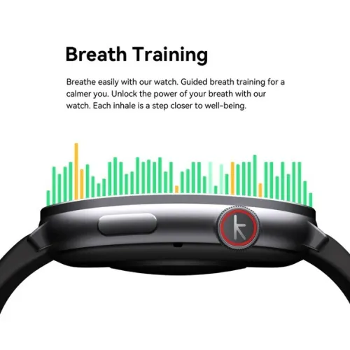 SMART WATCH KIESLECT BALANCS - Bluetooth - 2.1" AMOLED - CURVED - SPORT - WATERPROOF - CUIR -  NOIR