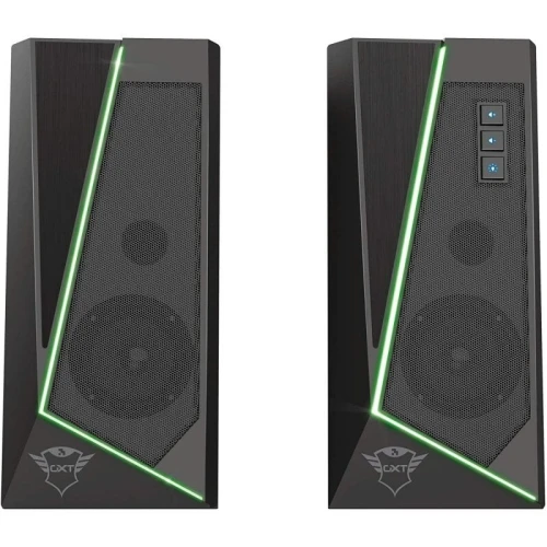 TRUST GAMING GXT609 ZOXA - SPEAKERS 2 CANAUX FILAIRE USB - 20000 HZ - RGB - CLEAR BASS 6W - BLACK 