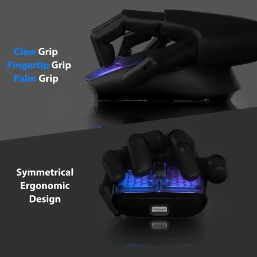 ATTACK SHARK X5 - SOURIS FILAIRE & SANS FIL - BLUETOOTH - 2.4G - 5 BOUTONS - 4000 DPI - RGB - BLACK