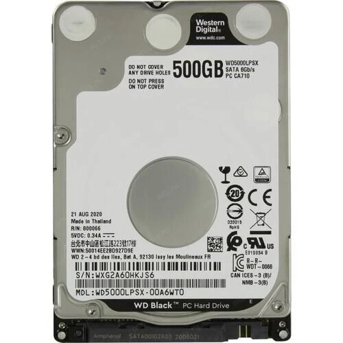 WD BLACK 500GB GAMING HARD DISK - DISQUE DUR INTERNE 2.5" HDD - 7200 RPM - SATA 6GB/S - PC - LAPTOP