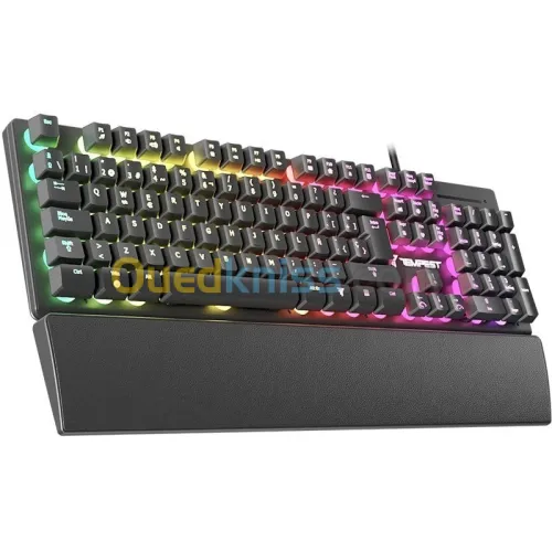 TEMPEST DOOM BLAZE RGB - CLAVIER GAMING RÉTROÉCLAIRÉ - MÉTAL - REPOS POIGNET - ANTI-GHOSTING - BLACK