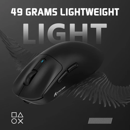 ATTACK SHARK X3 - SOURIS FILAIRE & SANS FIL - BLUETOOTH - 2.4G - 6 BOUTONS - 26000 DPI - 1KHZ -BLACK