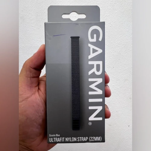 BRACELET GARMIN ULTRAFIT NYLON STRAP 22MM - QUICK RELEASE - BRACELET SPORT PREMIUM - NYLON TISSÉ - GRANITE BLUE