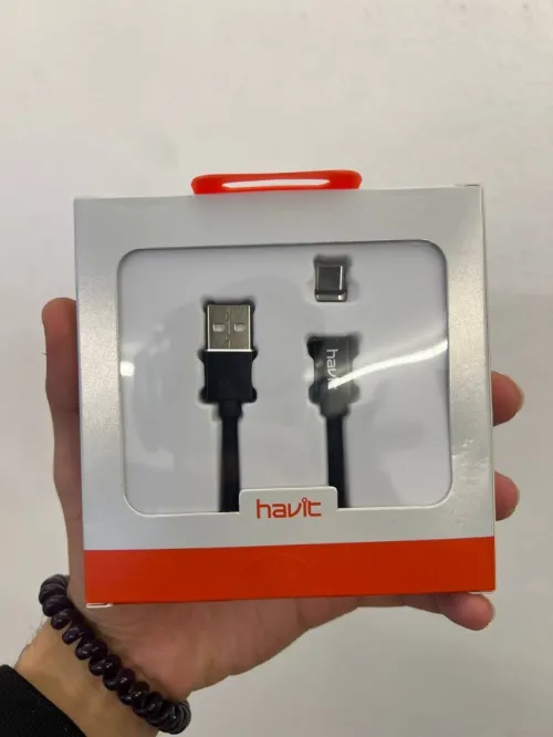 HAVIT H637 - CÂBLE MAGNÉTIQUE TYPE-C - CHARGE RAPIDE - TRANSFERT DE DONNÉES - CONNECTEUR AIMANTÉ - DURABLE - BLACK
