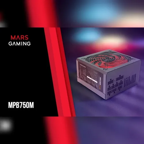 MARS GAMING MPB750M - ALIMENTATION 80 PLUS BRONZE - FULL MODULAIRE - 140 MM SILENCIEUX - BLACK 