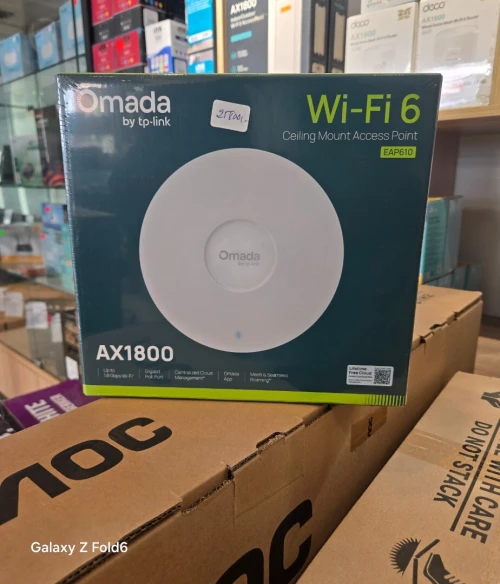 POINT D'ACCÈS TP-LINK OMADA EAP610 PLAFONNIER - WIFI 6 AX1800 - ETHERNET GIGABIT - SUPPORT POE+