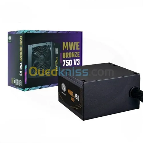 COOLER MASTER MWE BRONZE 750W V3 - ALIMENTATION 80 PLUS BRONZE - 230 V - ATX 3.1 - DC TO DC - NOIR