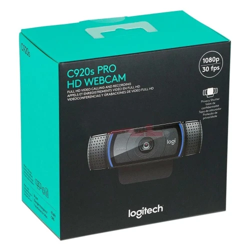 LOGITECH C920s - WEBCAM FHD - 15 MPXL - MICRO STÉRÉO - AUTOFOCUS - PLUG & PLAY - ORIGINAL - BLACK