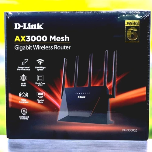 D-LINK ROUTEUR DIR-X3000Z - AX3000 WIFI-6 - DUAL CORE - 5 ANTENNES - 5 GHZ - MESH  GIGABIT- 160 MHZ 