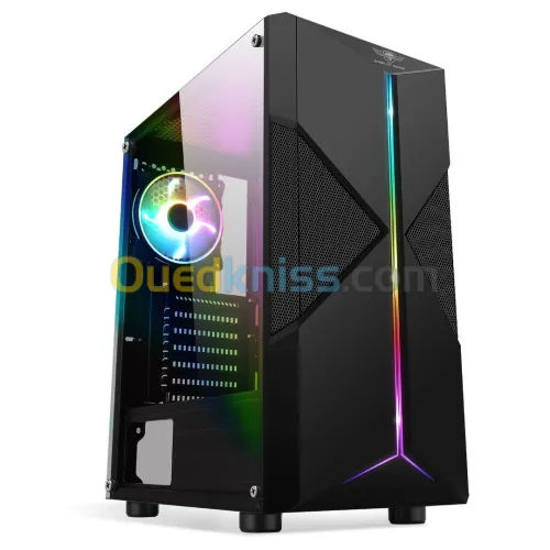 Spirit of Gamer Clone 3 RGB Edition Boîtier Moyen Tour Noir avec fenêtre et rétroéclairage