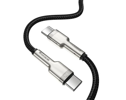 Baseus Type-C to Type-C  Cable 2M Cafule Series Metal Fast charge/Data 100W - Noir-Blanc