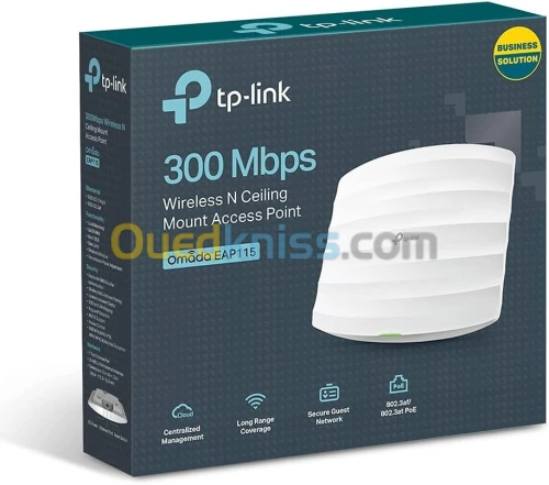 TP-LINK EAP115 POINT D'ACCÈS WIFI N 300MBPS POE - PLAFONNIER