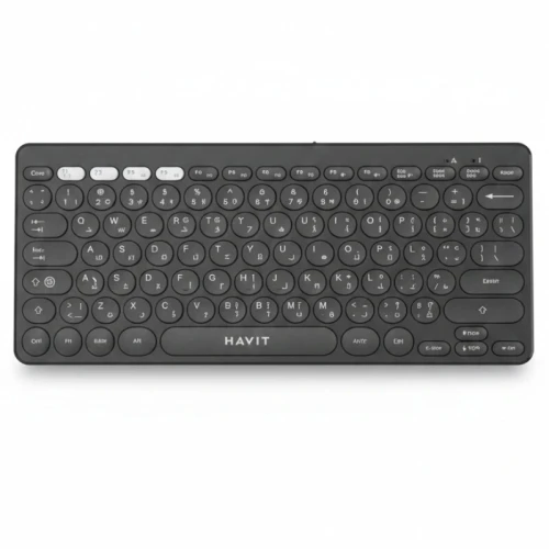 HAVIT KB279G - MINI CLAVIER SANS FIL - CONNEXION 2.4GHZ - COMPACT - SILENCIEUX - ERGONOMIQUE - BLACK