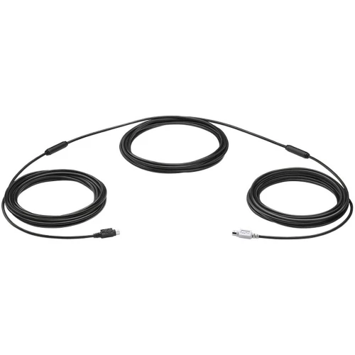 CABLE D'EXTENSION LOGITECH GROUP 15M - MINI-DIN 6 BROCHES - SYSTÈME GROUP - FFC CLASSE - ROHS -NOIR