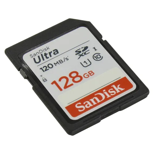 SanDisk Ultra SD 128 GB Carte Mémoire XC jusqu'à 120 Mo/s