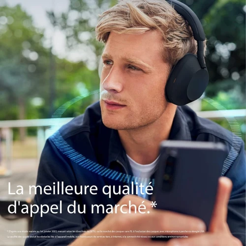 SONY WH-1000XM5 Casque Sans-Fil - Bluetooth 5.2 - Autonomie 30h - Micro Intégré - Capteur Tactile