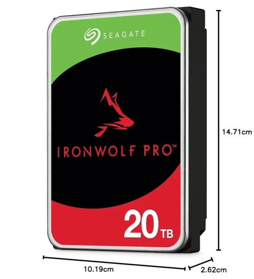 SEAGATE IRONWOLF PRO 20TO - Disque dur interne NAS HDD 3.5" SATA III - 7200 RPM - 512 MO CASH - RED - ST20000NT000