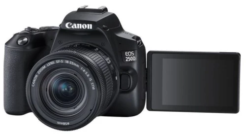 CANON EOS 250D STM - APPAREIL PHOTO + OBJECTIF EF-S 18-55MM - F 4-5.6 IS - LCD - 25,80 MPXL - BLACK 