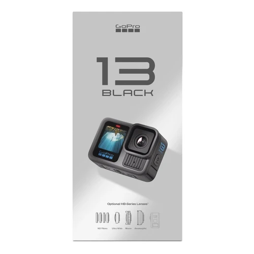 GOPRO HERO 13 BLACK 5.3K - 27.13 MP - WI-FI - BLUETOOTH - SMOOTH 6.0 - RALENTI 8X -2 ECRAN - ÉTANCHE