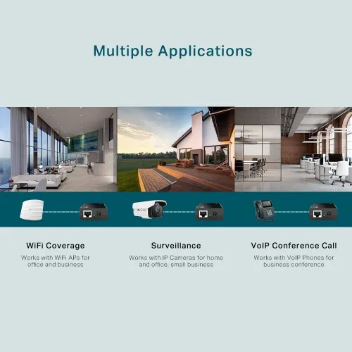 INJECTEUR TP-LINK GIGABIT POE TL-POE150S - 60W - LED INDICATOR - DISTANCE 100M -  MOUNTABLE SUR MUR