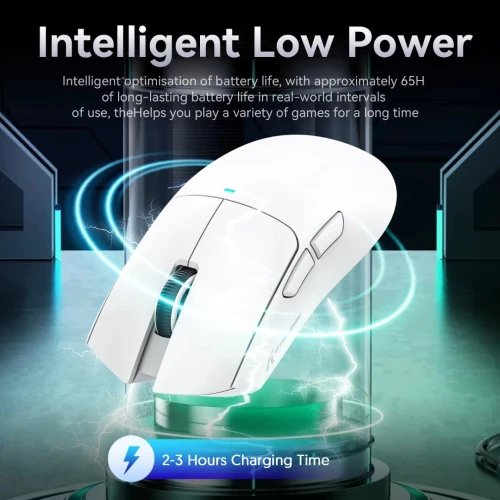 ATTACK SHARK X11- SOURIS FILAIRE & SANS FIL - BLUETOOTH - 5 BOUTONS - 22000 DPI - 1KHZ - RGB - WHITE