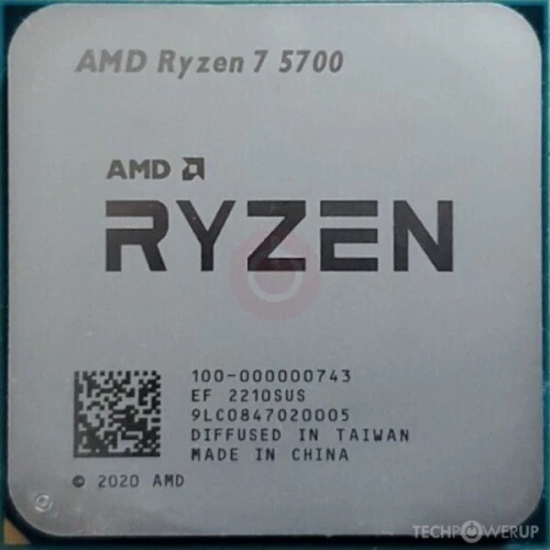 PROCESSEURS AMD RYZEN 7 5700 - SOCKET AM4 - 8 CŒURS - 16 THREADS - 4,6GHZ - 65W - TRY SANS VENTILO