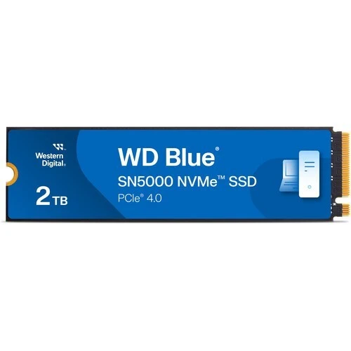 WD BLUE SN5000 2TO - SSD INTERNE NVME M.2 2280 - PCIE 4.0 - HAUTE VITESSE - STOCKAGE RAPIDE - BLUE
