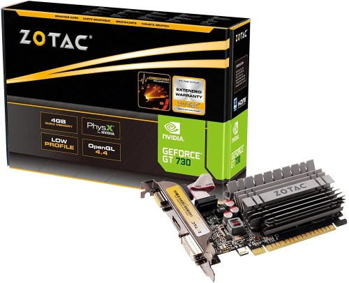 ZOTAC GEFORCE GT 730 ZONE EDITION - 4GB DDR3 -PCI EXPRESS - 1600 MHZ - OPENGL - HDMI/DVI/VGA -BLACK